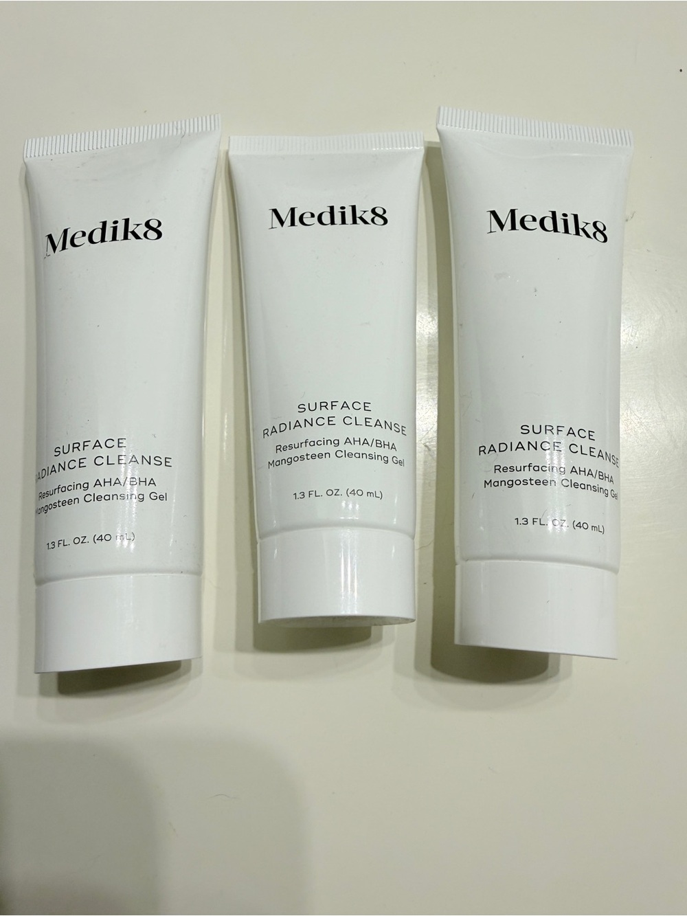 3x Medik8 Surface Radiance Cleanser, 1.3 oz, NEW